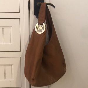 Used Michael Kors brown leather purse